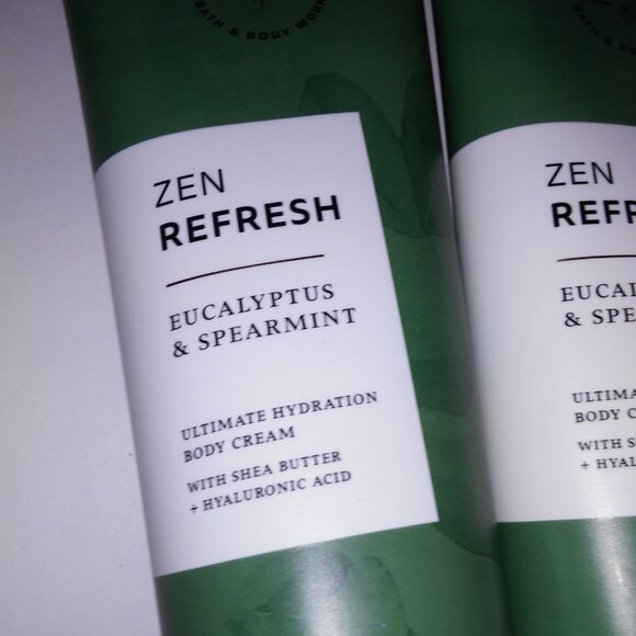Set of 3 Bath and Body Works Body Cream Lotion Eucalyptus &‎ Spearmint Aroma Zen - Picture 3 of 6